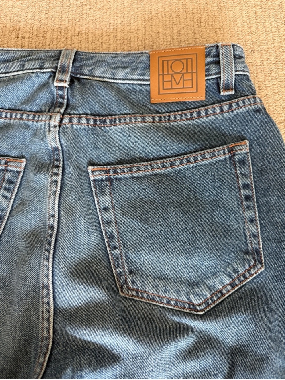Toteme High-Rise Wide-Leg Jeans in Dark Blue Wash - Picture 8 of 10